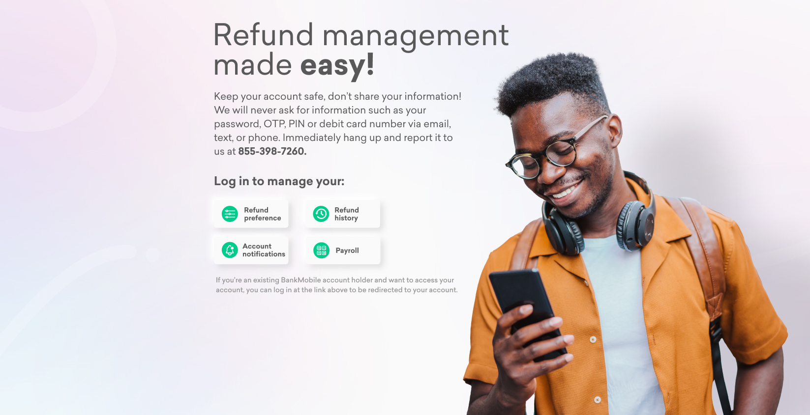 Keep your account information safe!